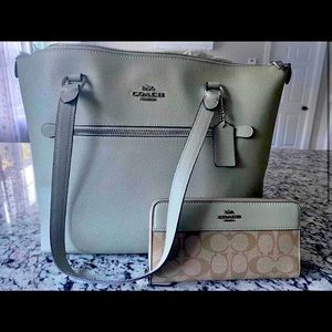 Coach tote and wallet set